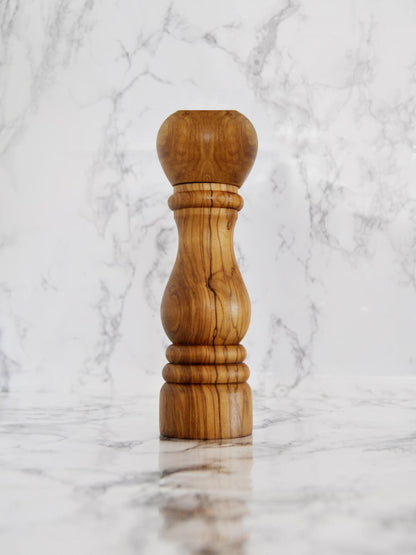 Olive Wood Salt & Pepper Mill | Personalized Handmade Grinder for Seasoning | FREE BeesWax - Tunsouk | Premium Olive Oil 🫒 & Olivewood