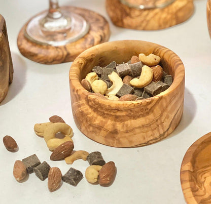 Olive Wood Snack Bowl | Nut Bowl - Tunsouk | Premium Olive Oil 🫒 & Olivewood