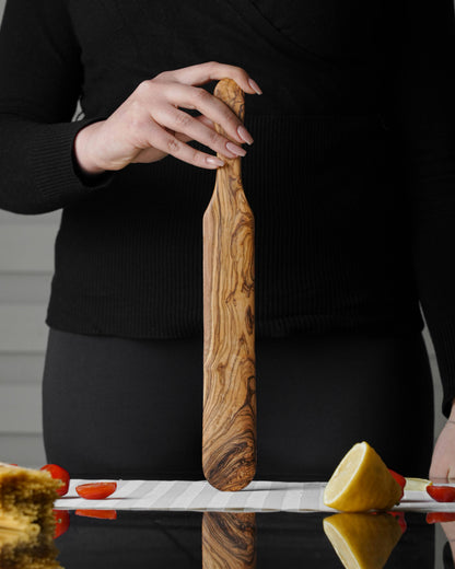 Olive Wood Spurtle, Handmade - Tunsouk | Premium Olive Oil 🫒 & Olivewood