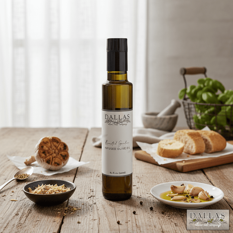 Roasted Garlic Infused Olive Oil - Tunsouk | Premium Olive Oil 🫒 & Olivewood
