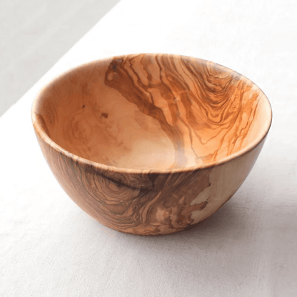Round Olive Wood Salad Bowl – Naturally Elegant for Every Occasion - Tunsouk | Premium Olive Oil 🫒 & Olivewood