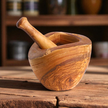 Rustic mortar - Tunsouk | Premium Olive Oil 🫒 & Olivewood