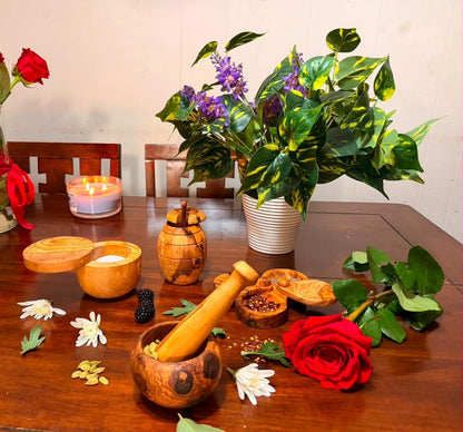The 4-Piece Olive Wood Countertop Set - Tunsouk | Premium Olive Oil 🫒 & Olivewood