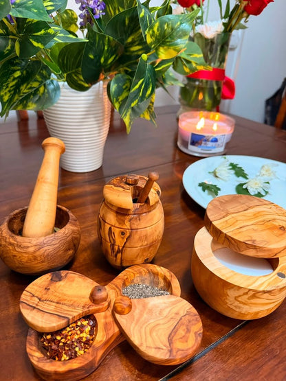 The 4-Piece Olive Wood Countertop Set - Tunsouk | Premium Olive Oil 🫒 & Olivewood