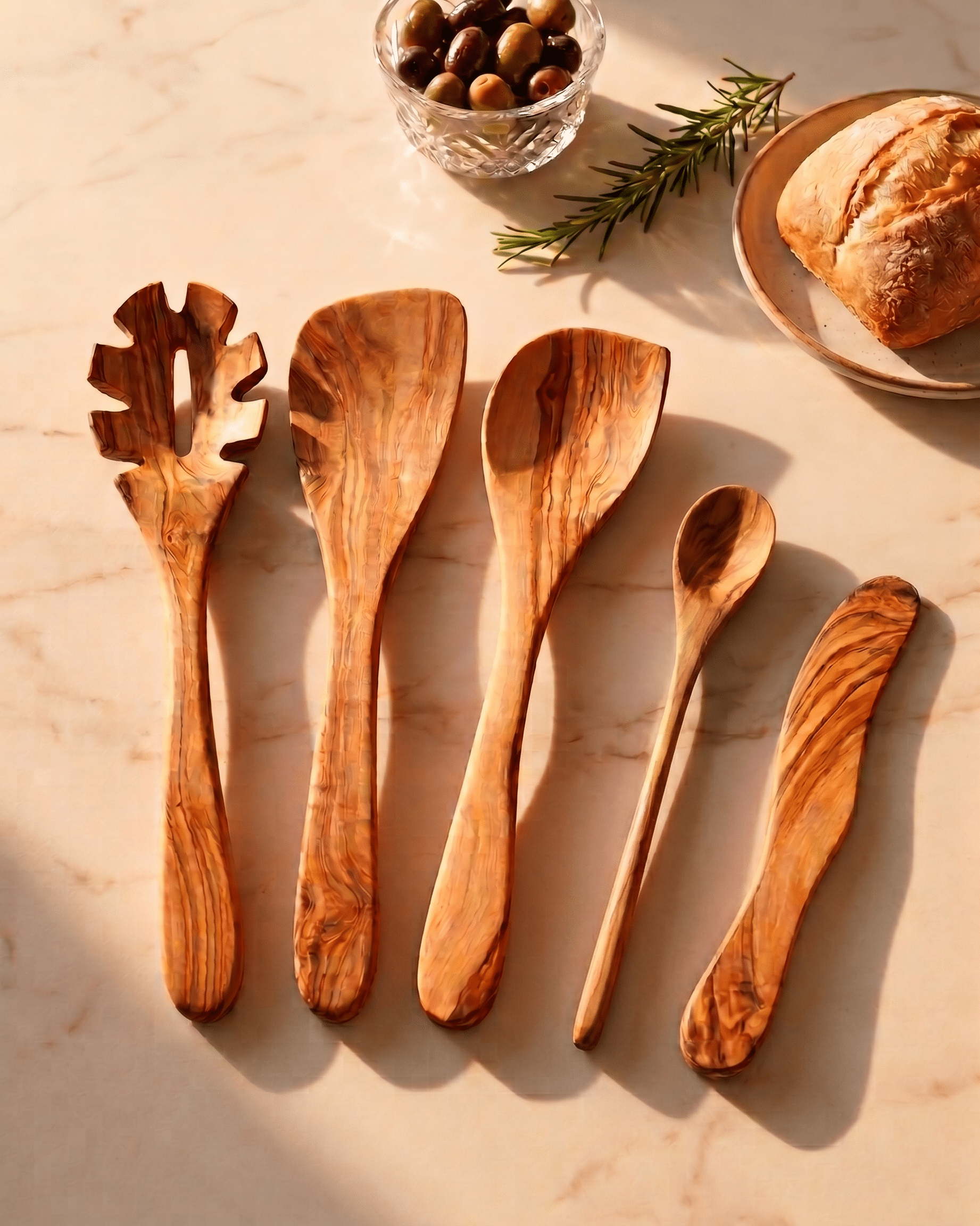 The Complete Handcrafted Kitchen Set - Tunsouk | Premium Olive Oil 🫒 & Olivewood