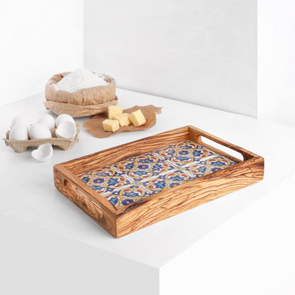 Unique Serving tray Amazigh (Berber) - Tunsouk | Premium Olive Oil 🫒 & Olivewood