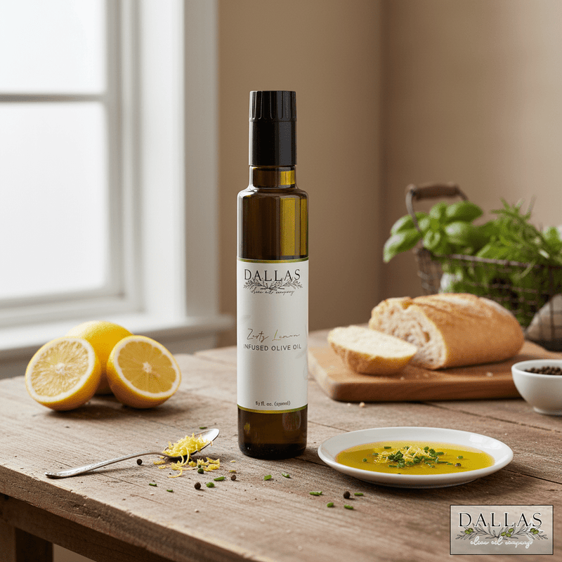 Zesty Lemon Infused Olive Oil - Tunsouk | Premium Olive Oil 🫒 & Olivewood