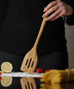 Handmade Olive Wood Slotted Spatula