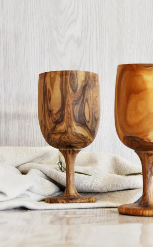 Wooden Goblet handmade from Olive Wood - Image 2