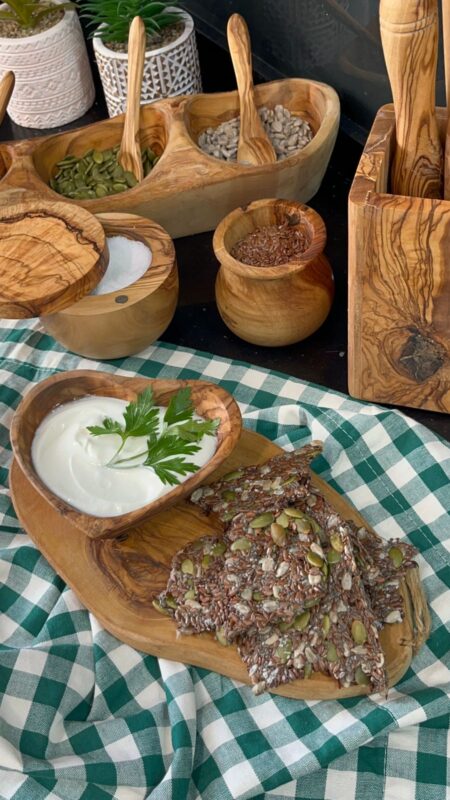 Healthy seeds crackers recipe baking sheet.