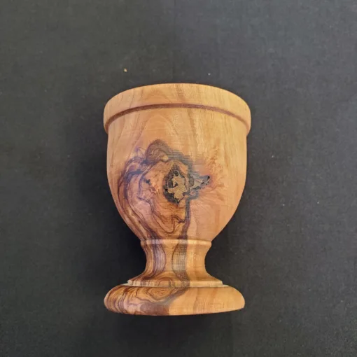 Rustic Olive Wood Egg Cups - Image 6