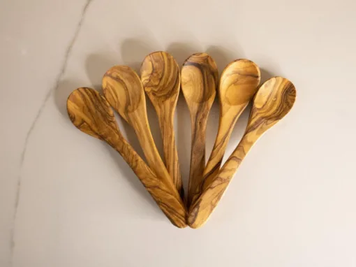 Small Olive Wood Coffee Spoon set + Free Beeswax - Image 5
