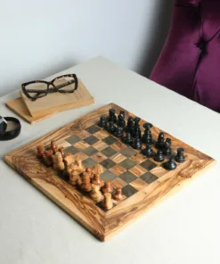 Handmade Personalized Olive Wood Chess Set