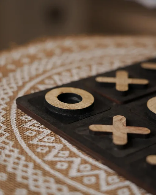 Handcrafted Wooden Tic-Tac-Toe Game - Image 3