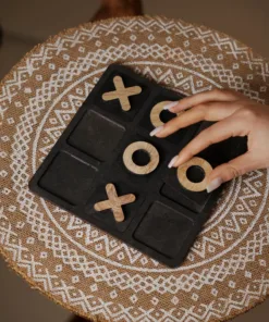 Handcrafted Wooden Tic-Tac-Toe Game