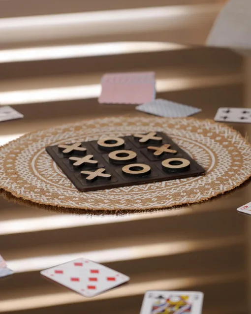 Handcrafted Wooden Tic-Tac-Toe Game - Image 5